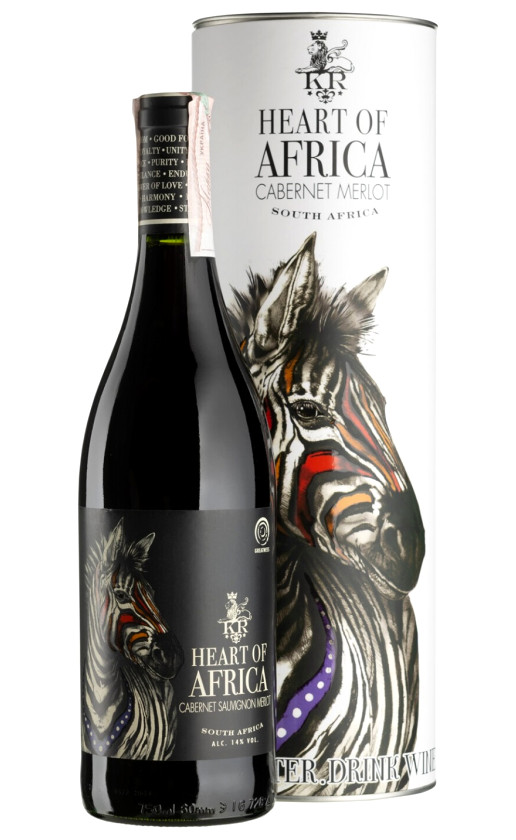 Wine Heart Of Africa Cabernet Sauvignon Merlot Gift Tube