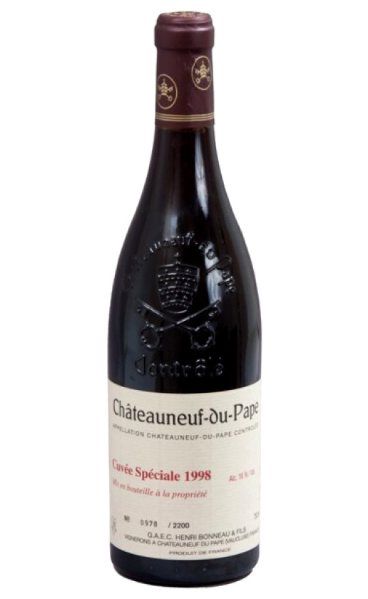 Вино Henri Bonneau Chateauneuf du Pape Cuvee Speciale 1998