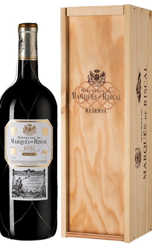 Вино Herederos del Marques de Riscal Reserva Rioja 2016 wooden box