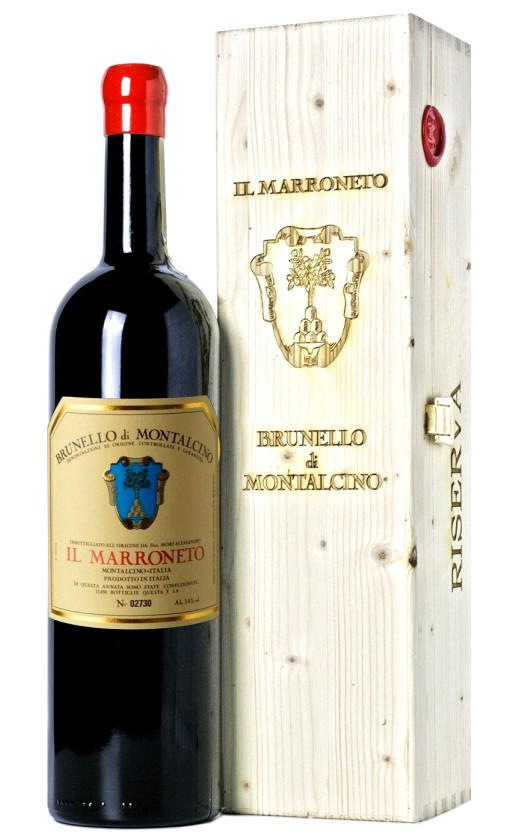 Вино Il Marroneto Brunello di Montalcino 2016 wooden box