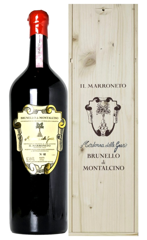 Вино Il Marroneto Madonna delle Grazie Brunello di Montalcino 2016 wooden box