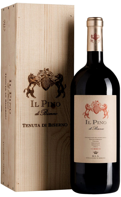 Wine Il Pino Di Biserno Toscana 2018 Wooden Box