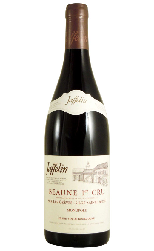 Wine Jaffelin Beaune 1 Er Cru Sur Les Greves Clos Sainte Anne Monopole 2014