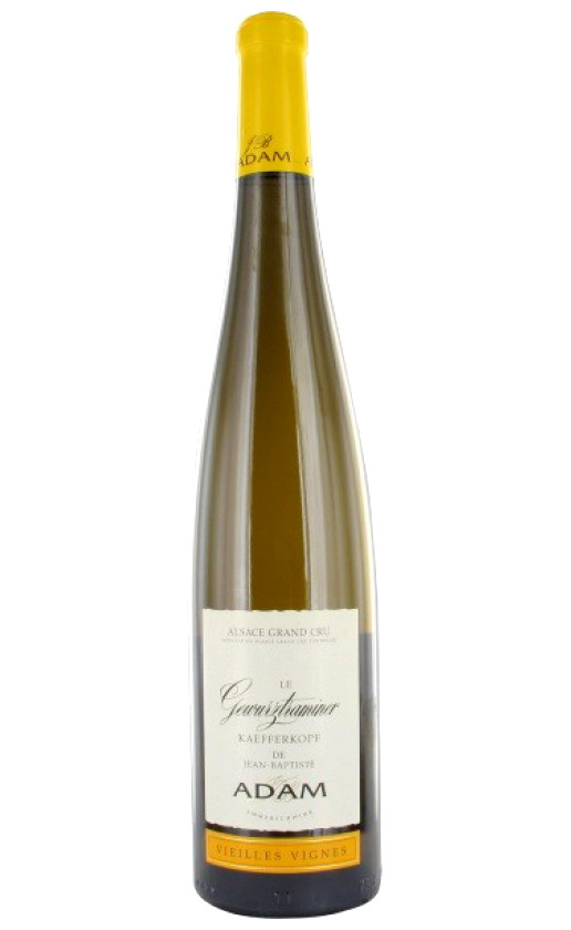 Wine Jean Baptiste Adam Le Gewurztraminer Grand Cru Kaefferkopf Vieilles Vignes Alsace 2015