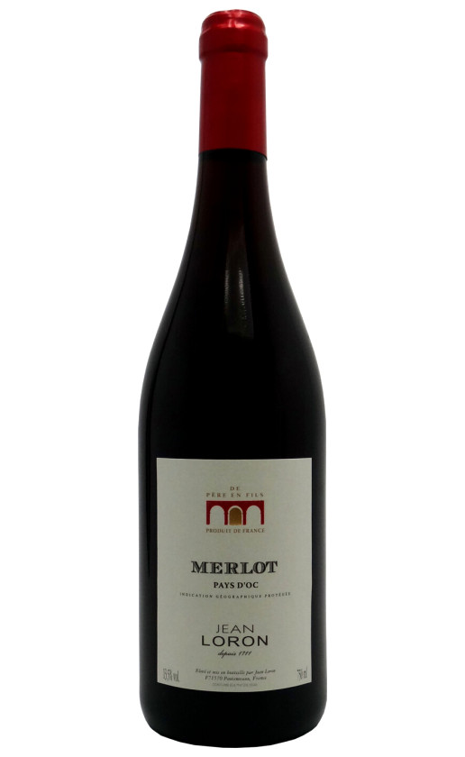 Wine Jean Loron Merlot Pays Doc