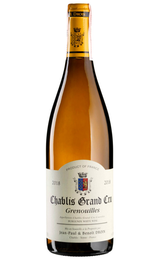 Wine Jean Paul Benoit Droin Chablis Grand Cru Grenouille 2018