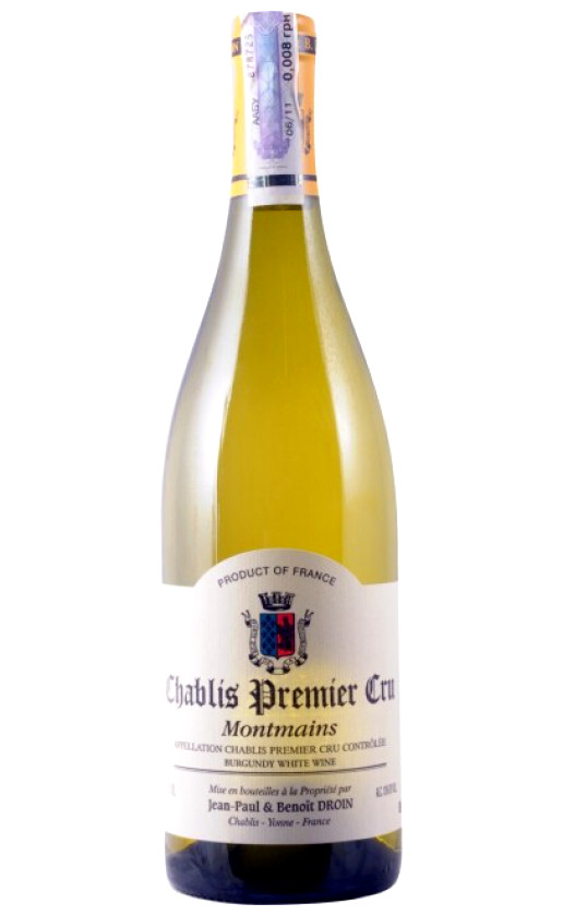 Wine Jean Paul Benoit Droin Montmains Chablis Premier Cru 2014
