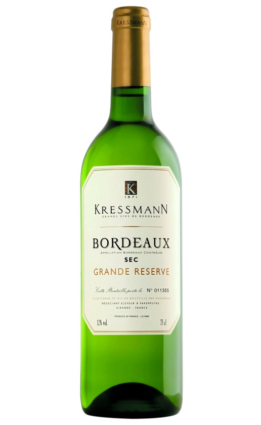 Wine Kressmann Grande Reserve Bordeaux Blanc 2010