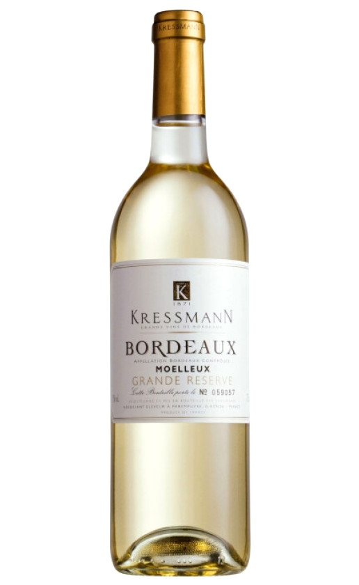 Вино Kressmann Grande Reserve Bordeaux Blanc Moelleux 2010