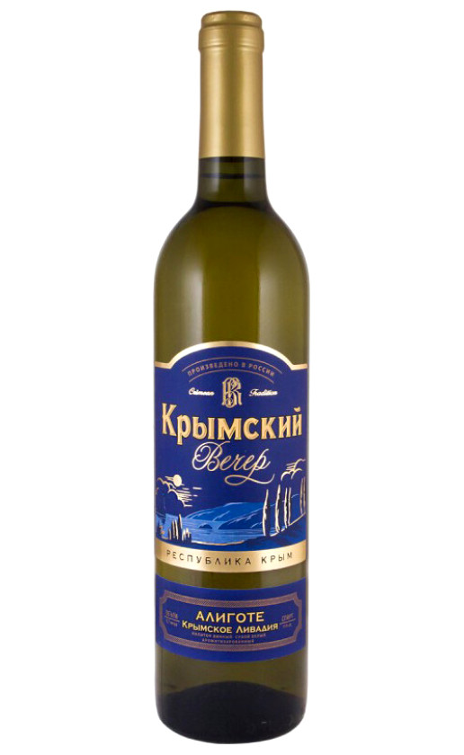 Wine Krymskii Vecer Aligote Krymskoe Livadiya Vinnyi Napitok