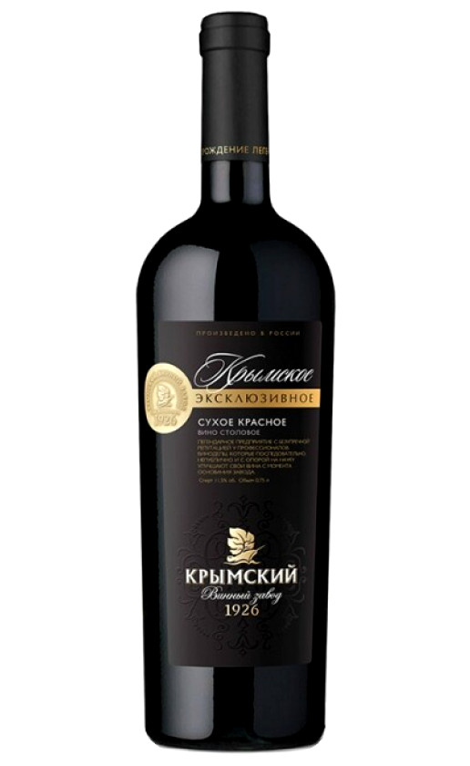 Wine Krymskoe Eksklyuzivnoe Krasnoe Suxoe