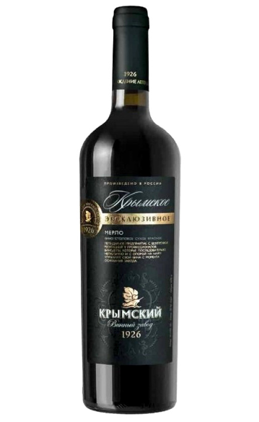 Wine Krymskoe Eksklyuzivnoe Merlo