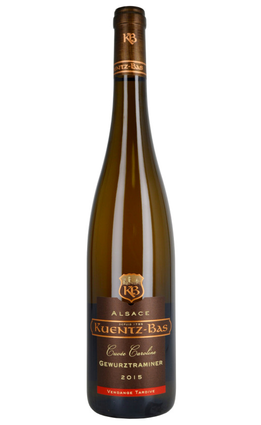 Wine Kuentz Bas Cuvee Caroline Gewurztraminer Vendange Tardive Alsace 2015