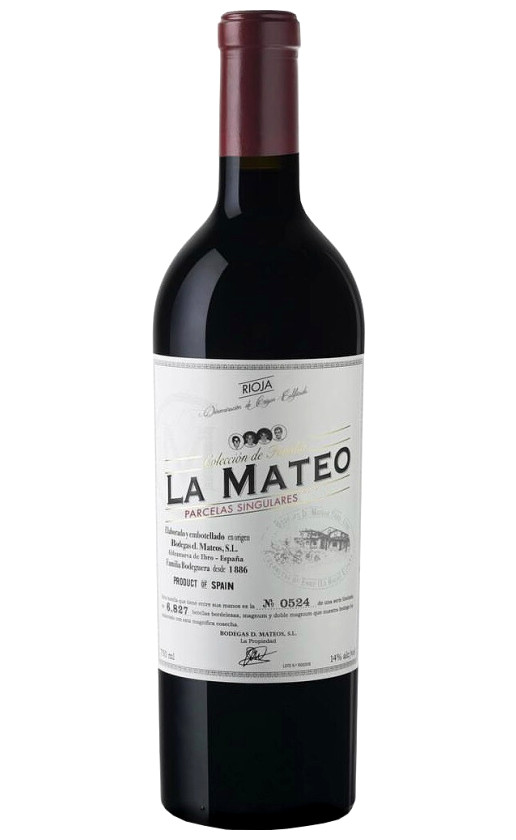 Wine La Mateo Coleccion De Familia Parcelas Singulares Rioja 2015