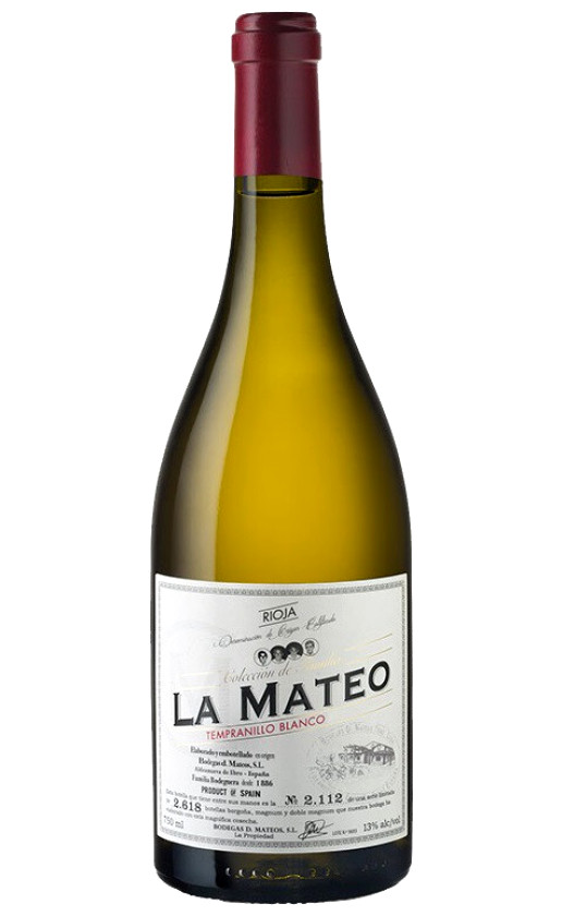 Wine La Mateo Coleccion De Familia Tempranillo Blanco Rioja 2016