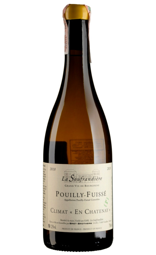 Wine La Soufrandiere Pouilly Fuisse Climat En Chatenay 2018