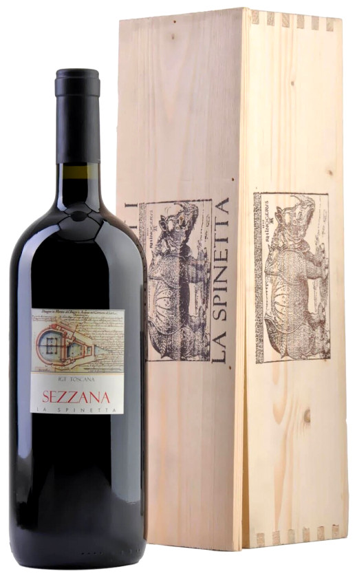 Вино La Spinetta Sezzana Toscana 2003 wooden box