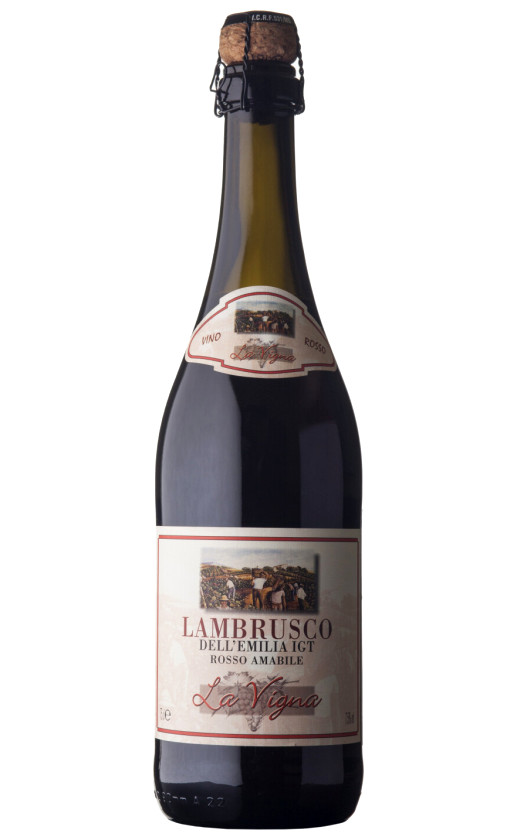 Wine La Vigna Lambrusco Rosso Amabile Emilia