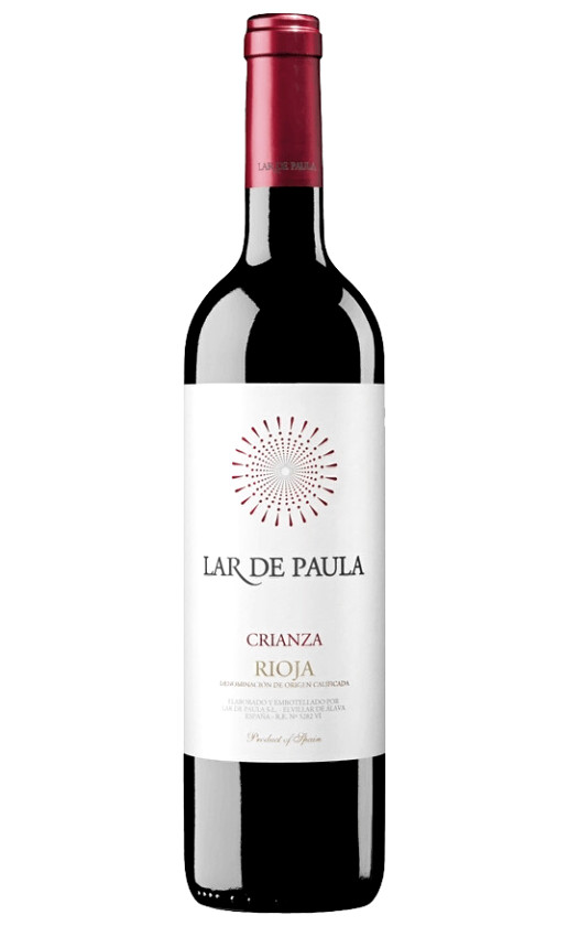Wine Lar De Paula Tempranillo Crianza Rioja 2015