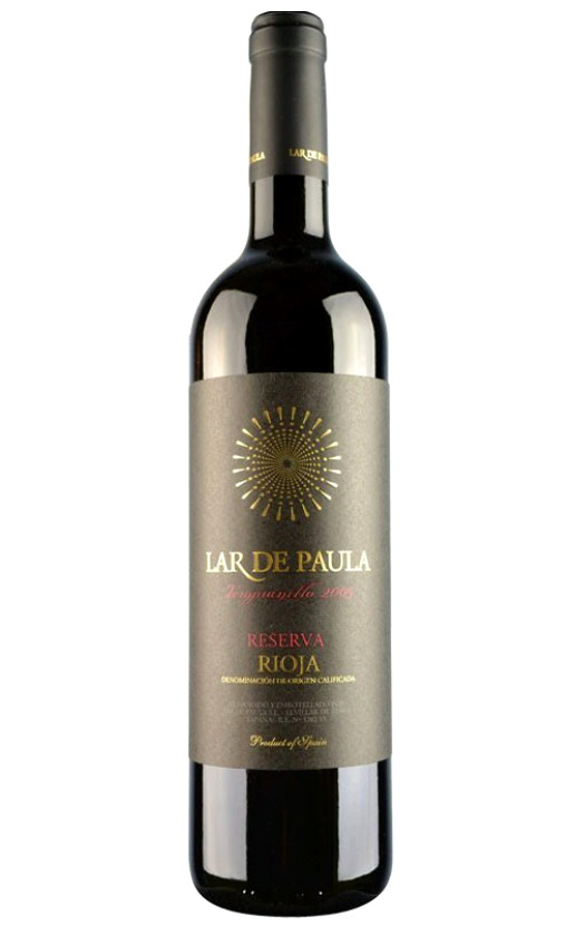 Wine Lar De Paula Tempranillo Reserva Rioja 2011