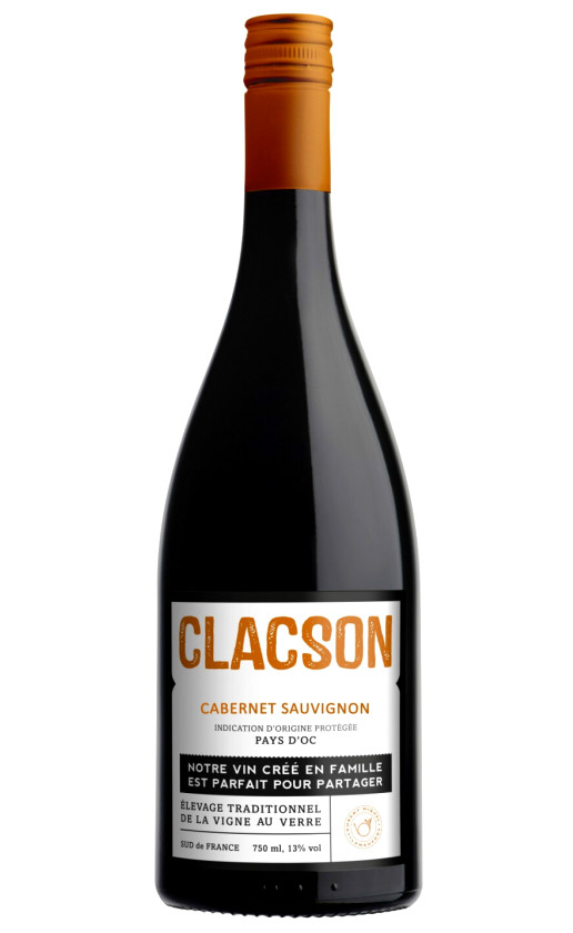 Wine Laurent Miquel Clacson Cabernet Sauvignon Pays Doc 2017
