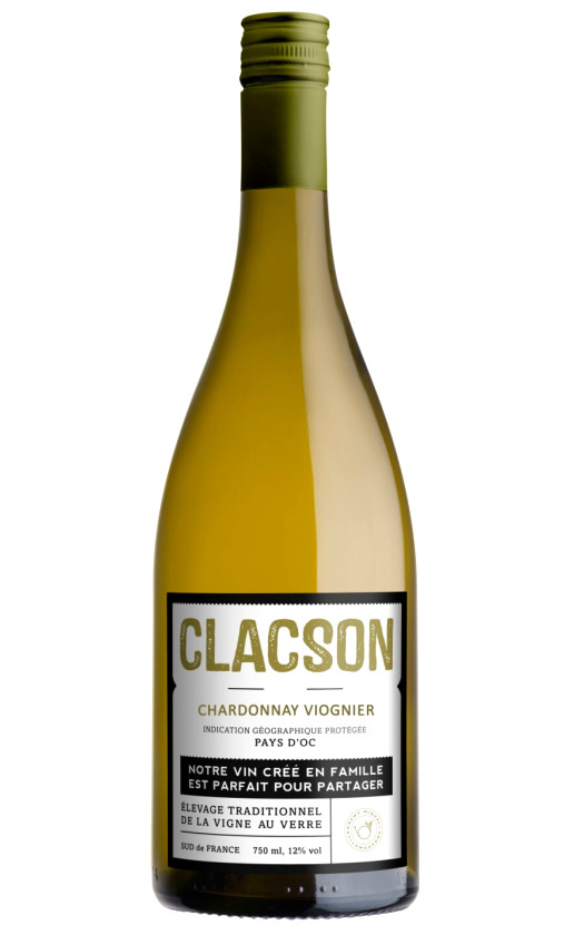 Wine Laurent Miquel Clacson Chardonnay Viognier Pays Doc 2019