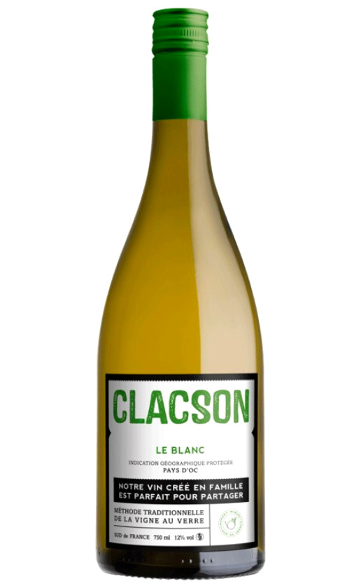 Wine Laurent Miquel Clacson Le Blanc Pays Doc 2019