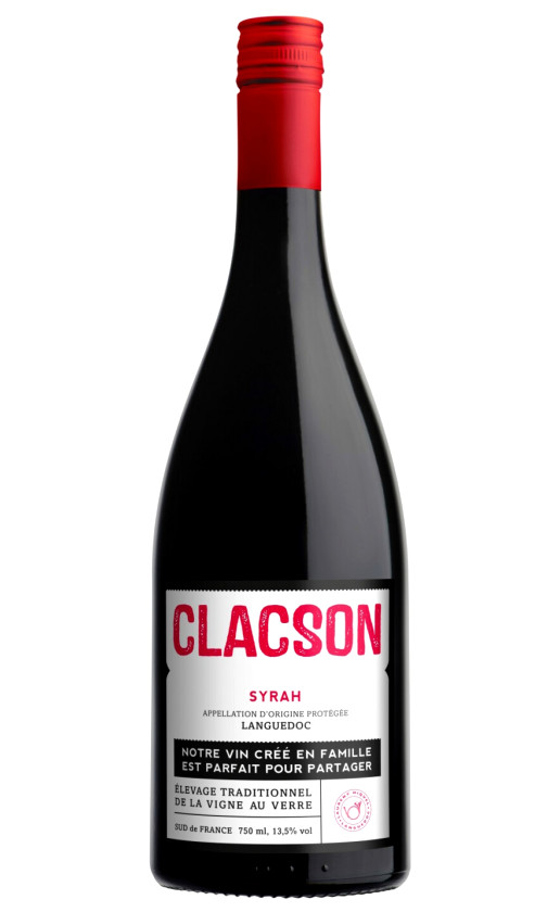 Wine Laurent Miquel Clacson Syrah Languedoc 2019