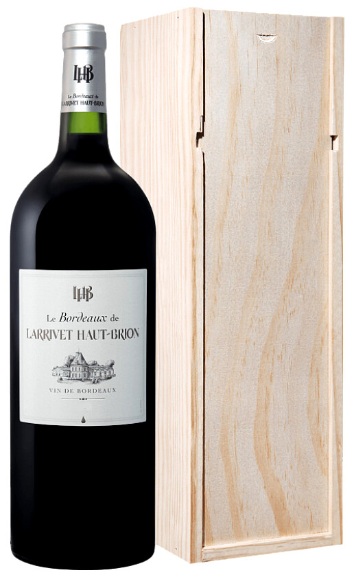 Вино Le Bordeaux de Larrivet Haut-Brion Rouge Bordeaux wooden box