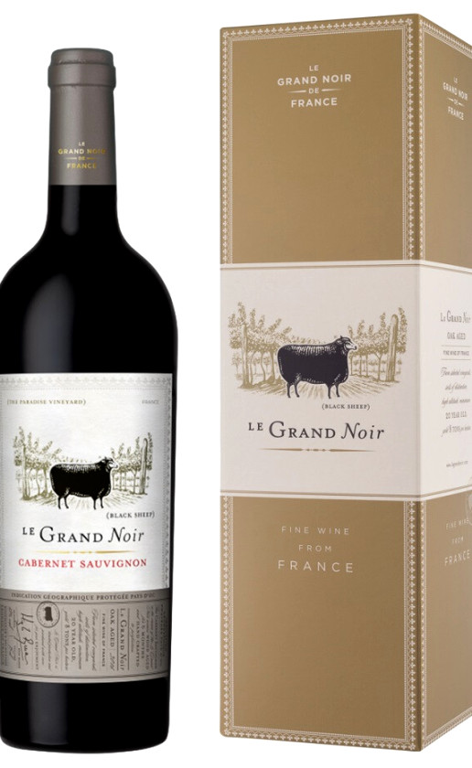 Wine Le Grand Noir Winemakers Selection Cabernet Sauvignon Pays Doc 2016 Gift Box