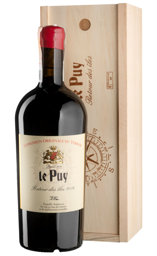 Wine Le Puy Retour Des Iles 2016 Wooden Box