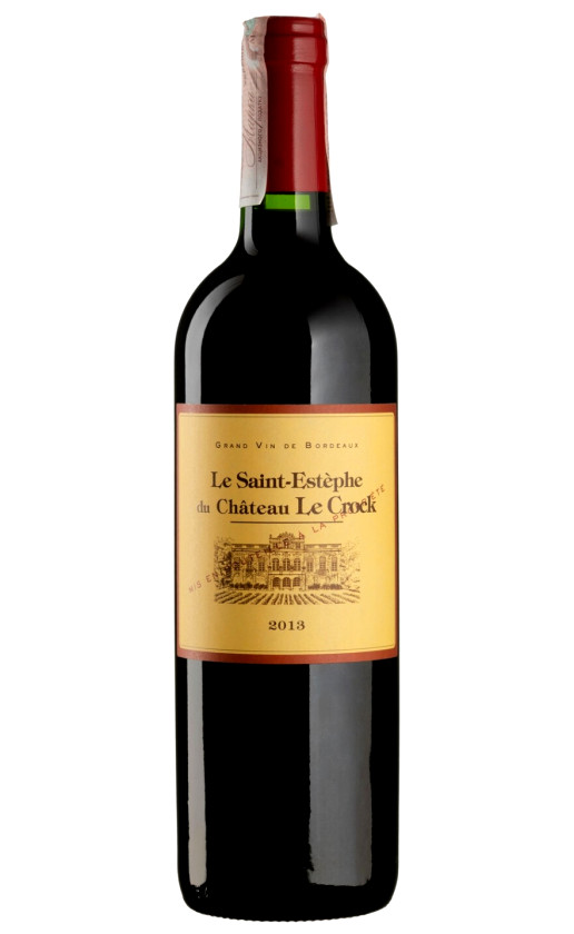 Wine Le Saint Estephe Du Chateau Le Crock 2013