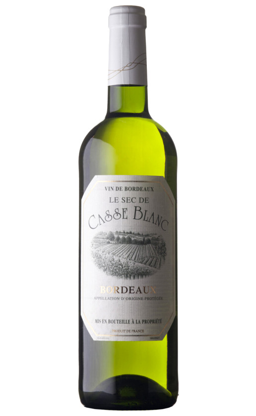 Wine Le Sec De Casse Blanc Bordeaux