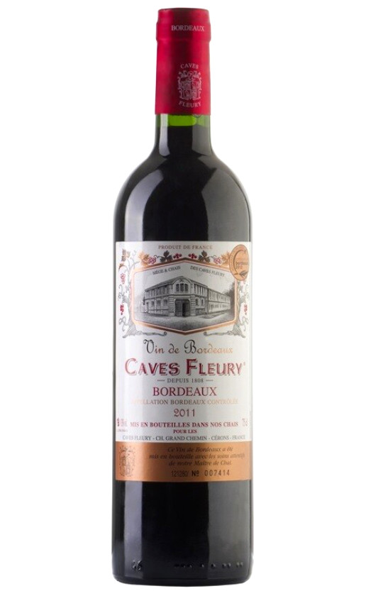 Wine Les Caves Fleury Bordeaux 2011