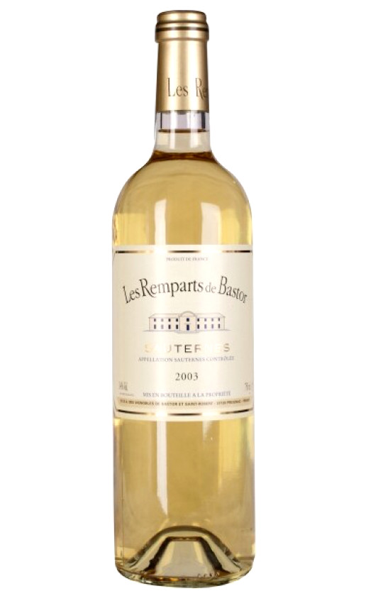 Wine Les Remparts De Bastor Sauternes 2003
