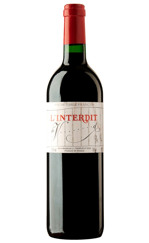 Вино L'Interdit de V D 2000