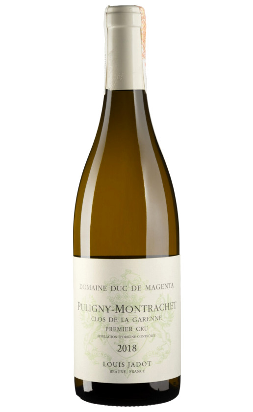 Вино Louis Jadot Domaine Duc de Magenta Puligny-Montrachet Premier Cru Clos de la Garenne 2018