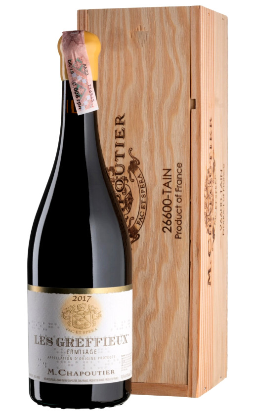 Wine M Chapoutier Ermitage Les Greffieux 2017 Wooden Box