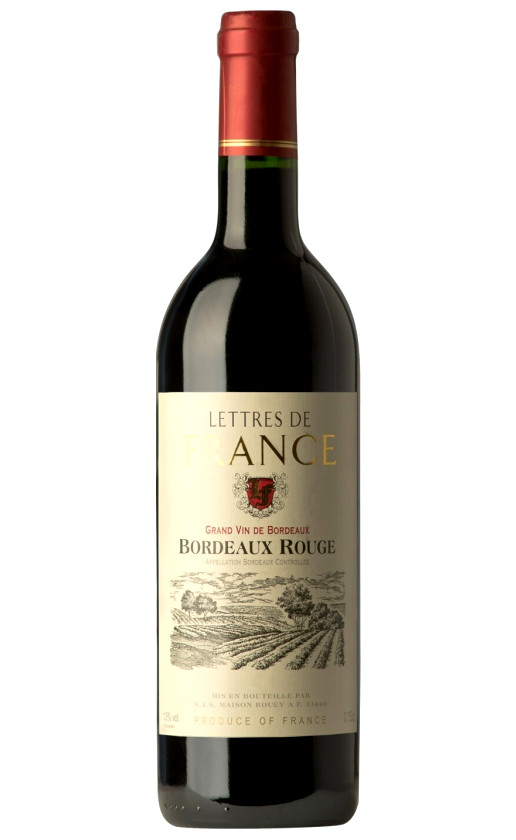 Вино Maison Bouey Lettres de France Rouge Bordeaux 2008