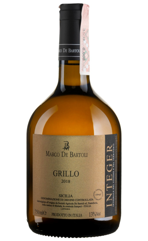 Wine Marco De Bartoli Integer Grillo Sicilia 2018