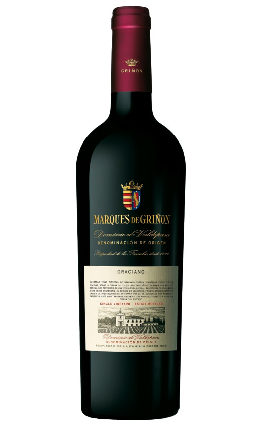 Wine Marques De Grinon Graciano Dominio De Valdepusa 2013