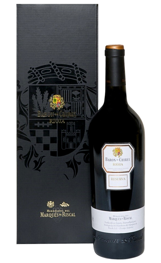 Вино Marques de Riscal Baron de Chirel Reserva Rioja 2005 with gift box