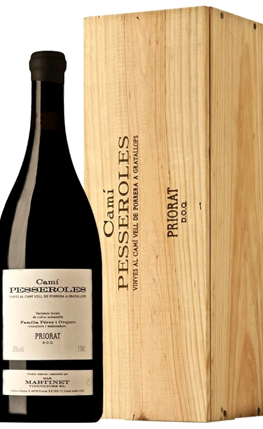 Вино Mas Martinet Cami Pesseroles Priorat 2018 wooden box