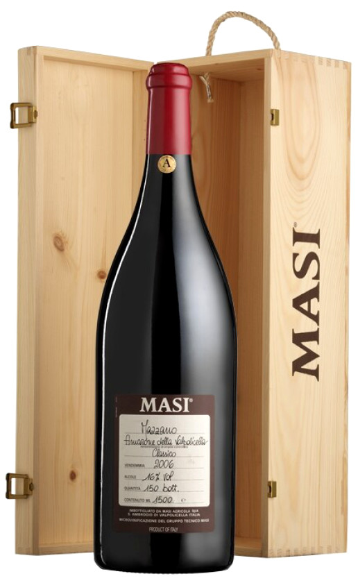 Wine Masi Mazzano Amarone Della Valpolicella Classico 2006 Wooden Box