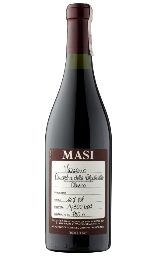 Wine Masi Mazzano Amarone Della Valpolicella Classico 2007
