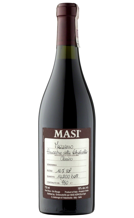 Wine Masi Mazzano Amarone Della Valpolicella Classico 2011