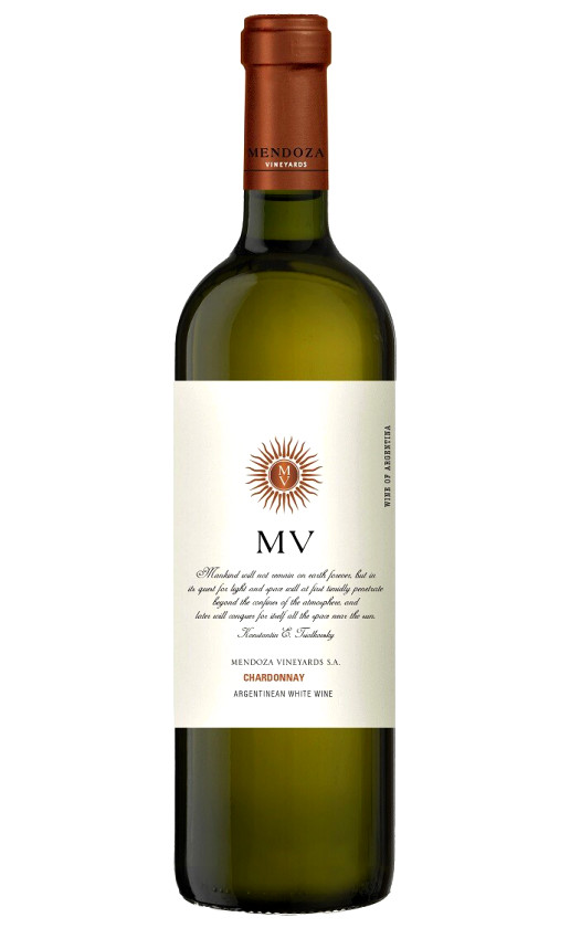 Wine Mendoza Vineyards Chardonnay 2014