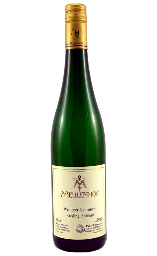 Вино Meulenhof Wehlener Sonnenuhr Riesling Spatlese 2016