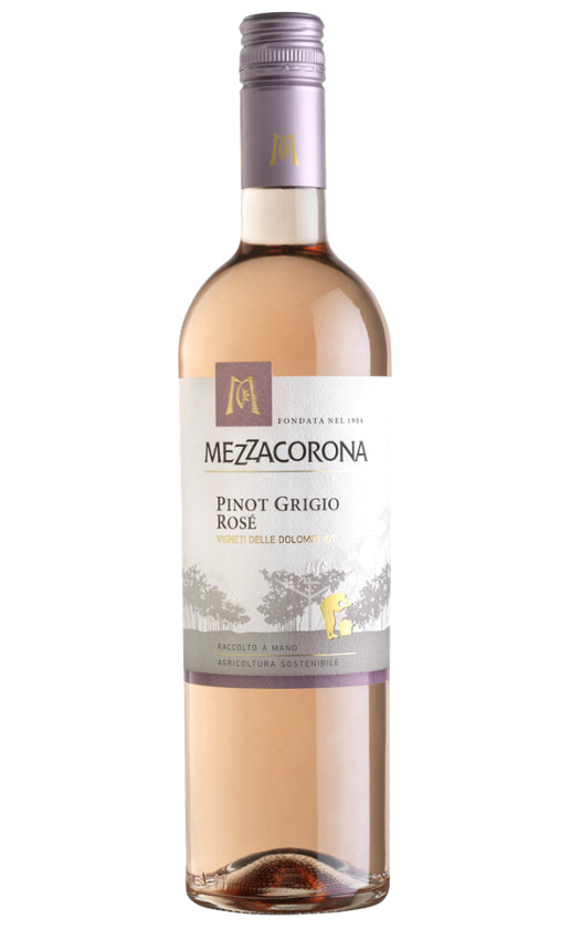 Wine Mezzacorona Pinot Grigio Rose Vigneti Delle Dolomiti