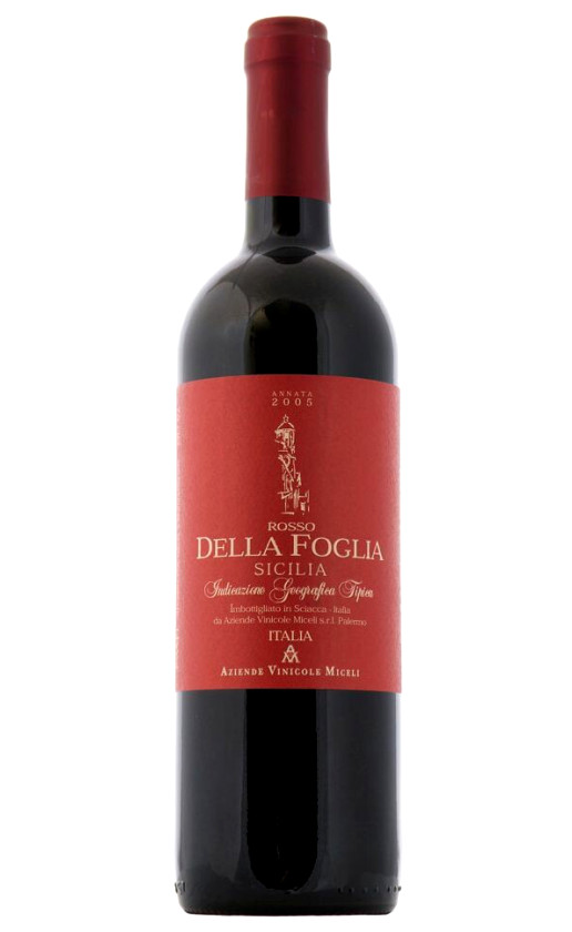 Wine Miceli Rosso Della Foglia Sicilia 2005